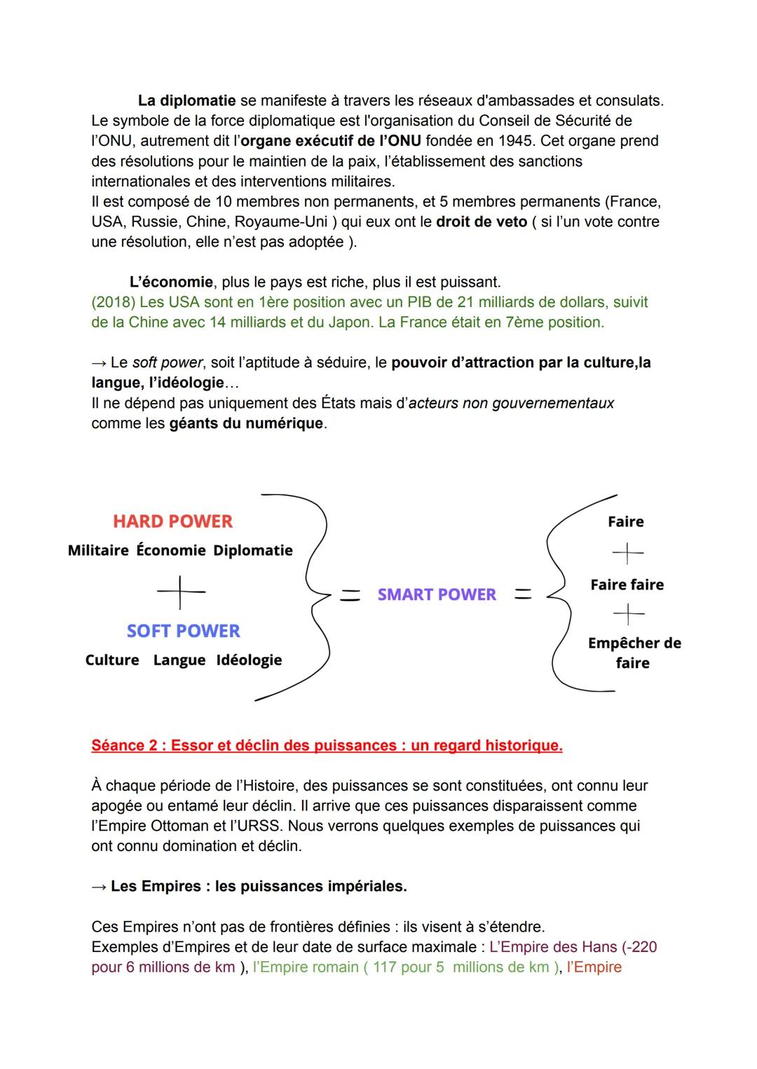 FICHE DE RÉVISION
SPÉ HISTOIRE GÉO-POLITIQUE :
Séquence 2:
Analyser les dynamiques des puissances internationales.
Partie 1: Essor et déclin