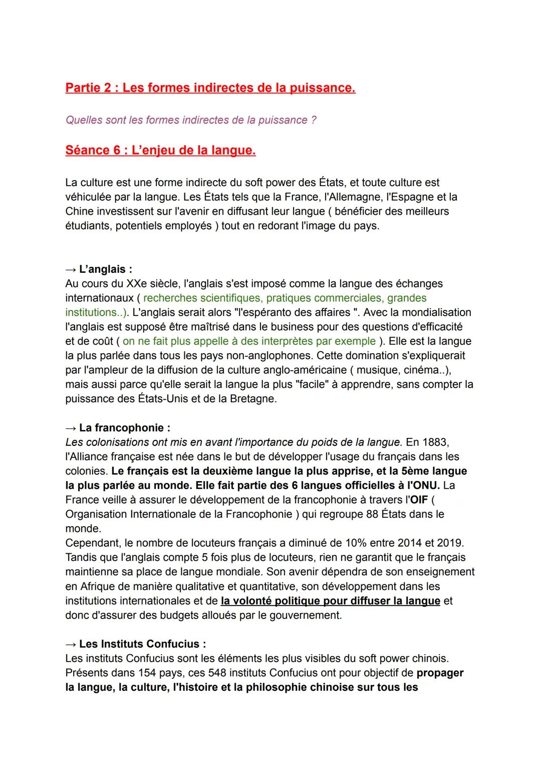 FICHE DE RÉVISION
SPÉ HISTOIRE GÉO-POLITIQUE :
Séquence 2:
Analyser les dynamiques des puissances internationales.
Partie 1: Essor et déclin