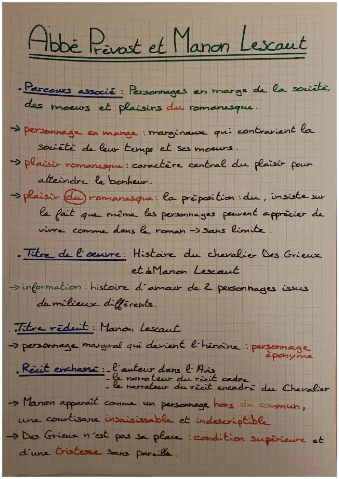 Manon Lescaut : résumé, personnages en marge, analyse et plaisirs du romanesque