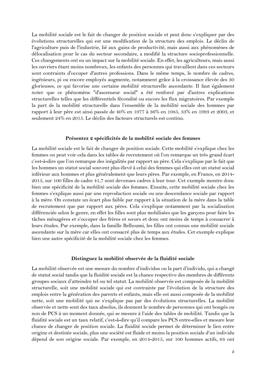 EC1 MOBILITE SOCIALE
Montrez que le paradoxe d'Anderson peut entraîner des phénomènes de déclassement.
Tout d'abord, le Paradoxe d'Anderson 