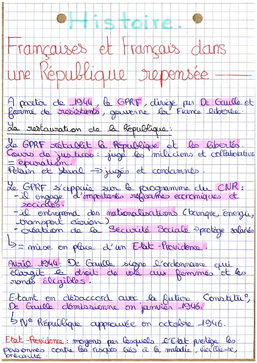 Françaises et Français dans une République repensée 