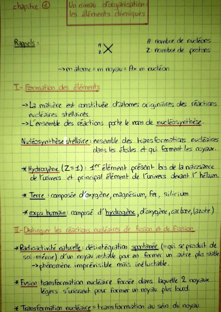 Know Un niveau d'organisation : les éléments chimiques  thumbnail