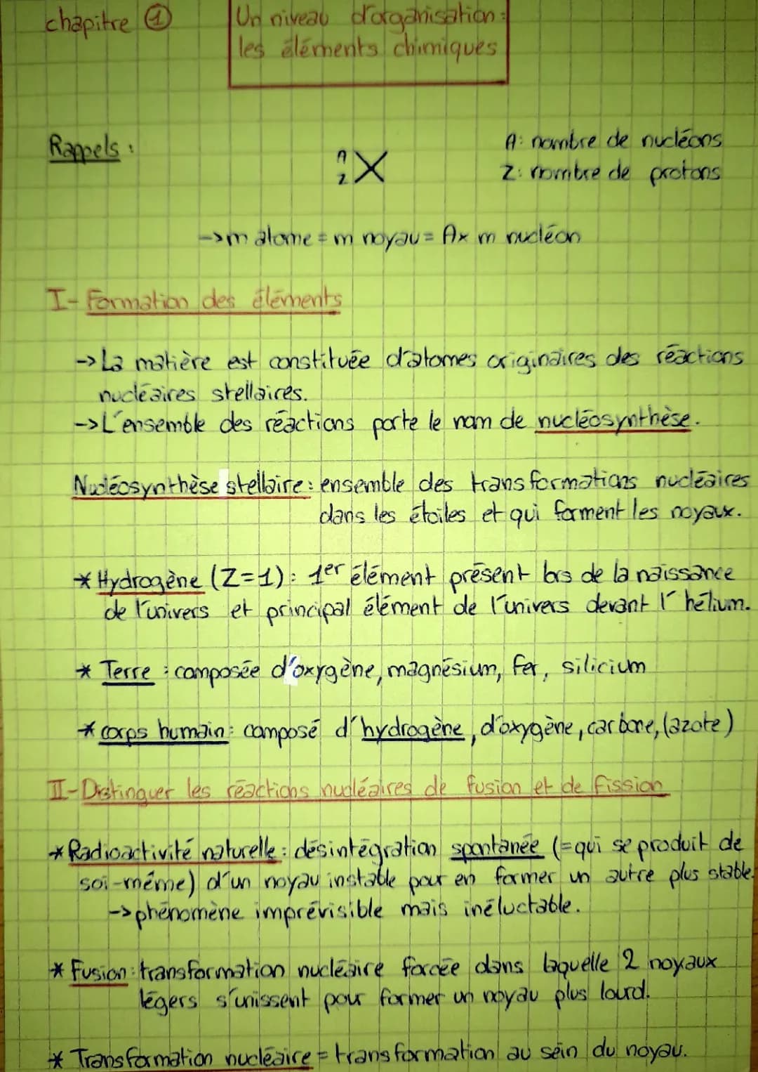 Découvre la Nucléosynthèse et la Chimie du Corps et de la Terre !