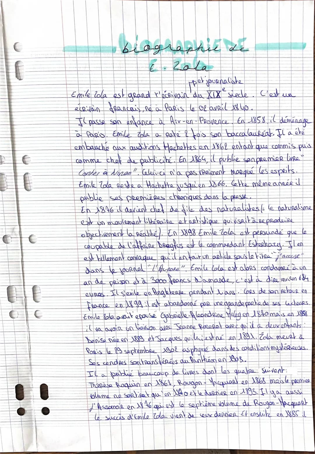 Émile Zola Biographie Courte, Œuvres Connues et Naturalisme
