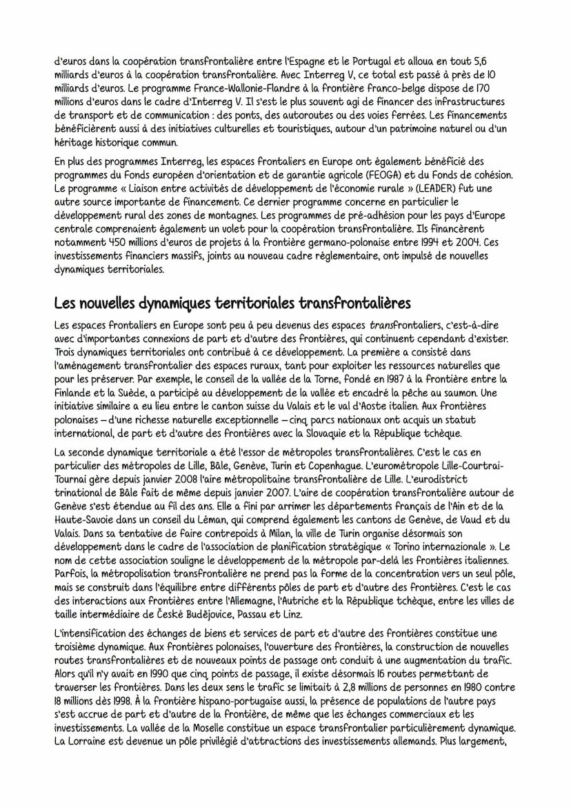 Les espaces frontaliers à l'intérieur de l'Europe ont connu au cours des dernières décennies des
mutations qui ont accentué les connexions d