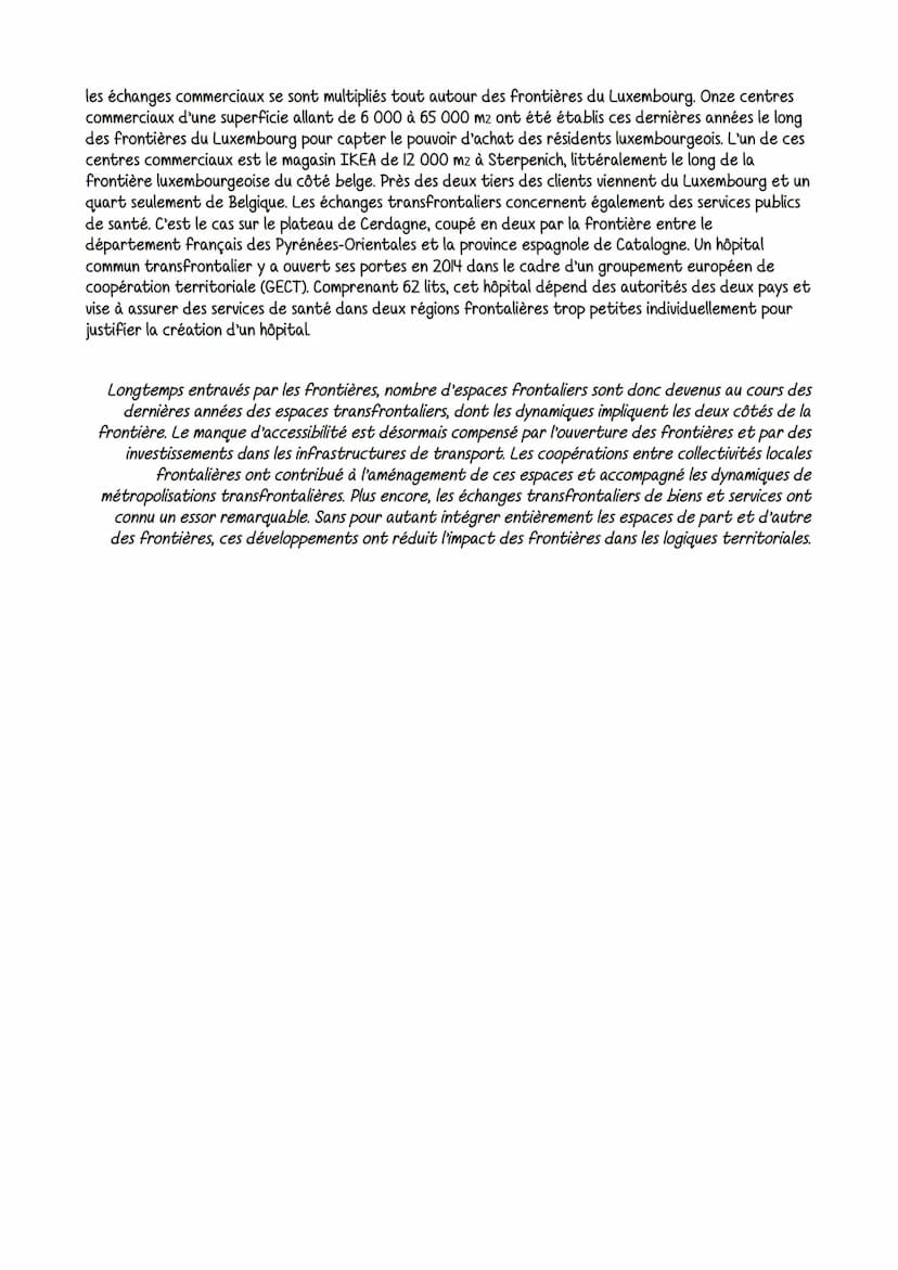 Les espaces frontaliers à l'intérieur de l'Europe ont connu au cours des dernières décennies des
mutations qui ont accentué les connexions d