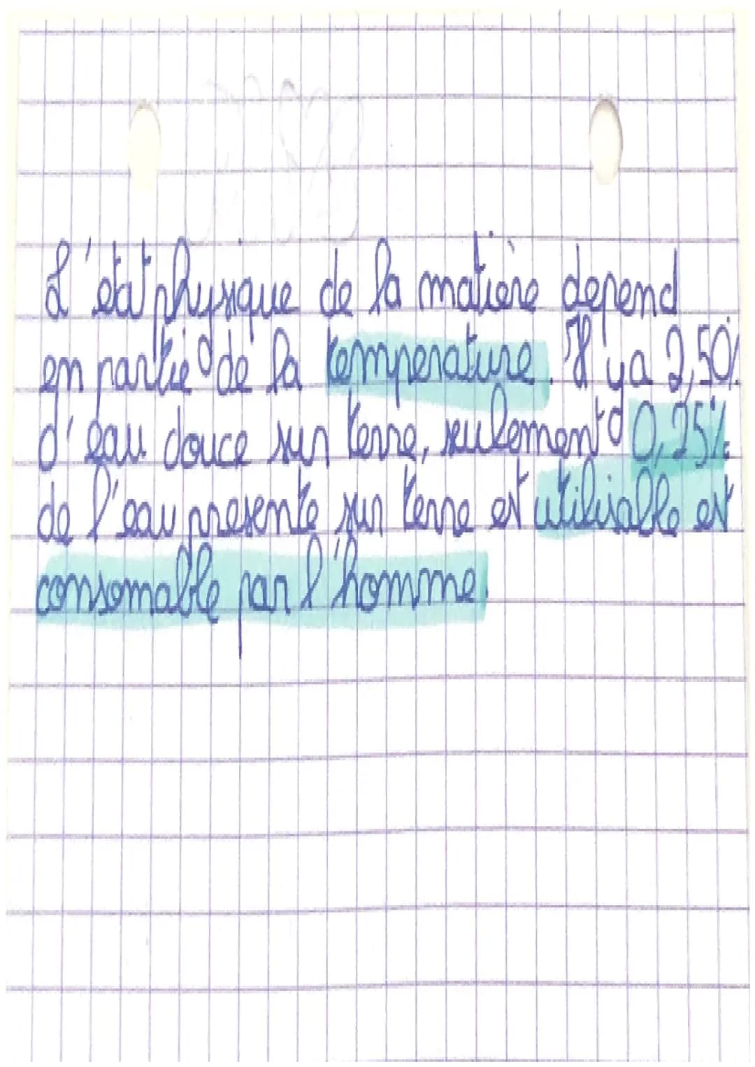 PAYSIQUIS
I. L'eau est présente partout?
L
eau est présente partout autour de nour:
elle et omnipresenta. La plus grande partie
de l'eau sur