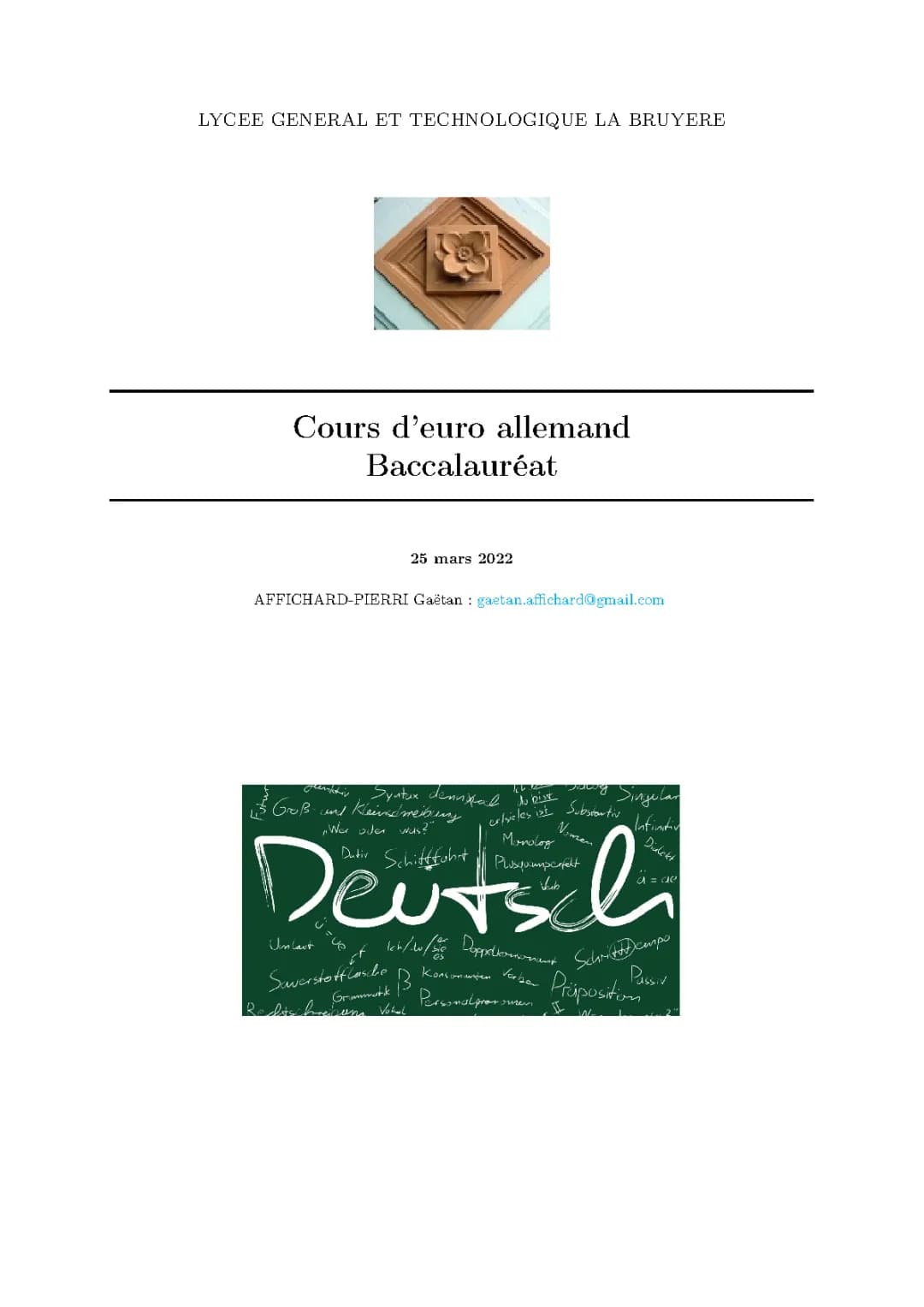 Cours - Euro allemand - Bac