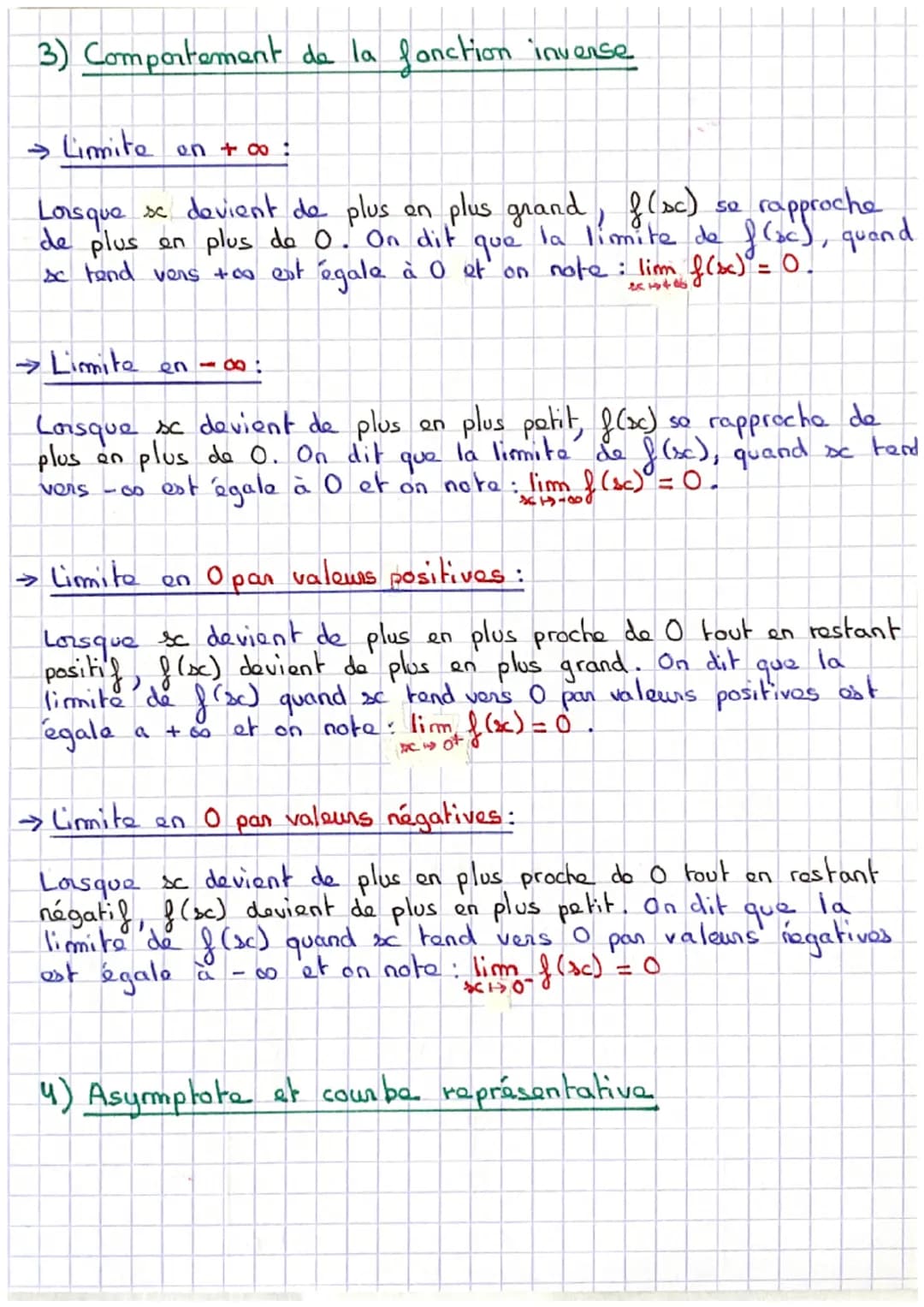 > La fonction inverse est la fonction of définie sur ]-co; Ot
030; +∞ [
par f(x) = Sc
> 0 est le seul nombre qui n'a
inversa.
FONCTIONS INVE