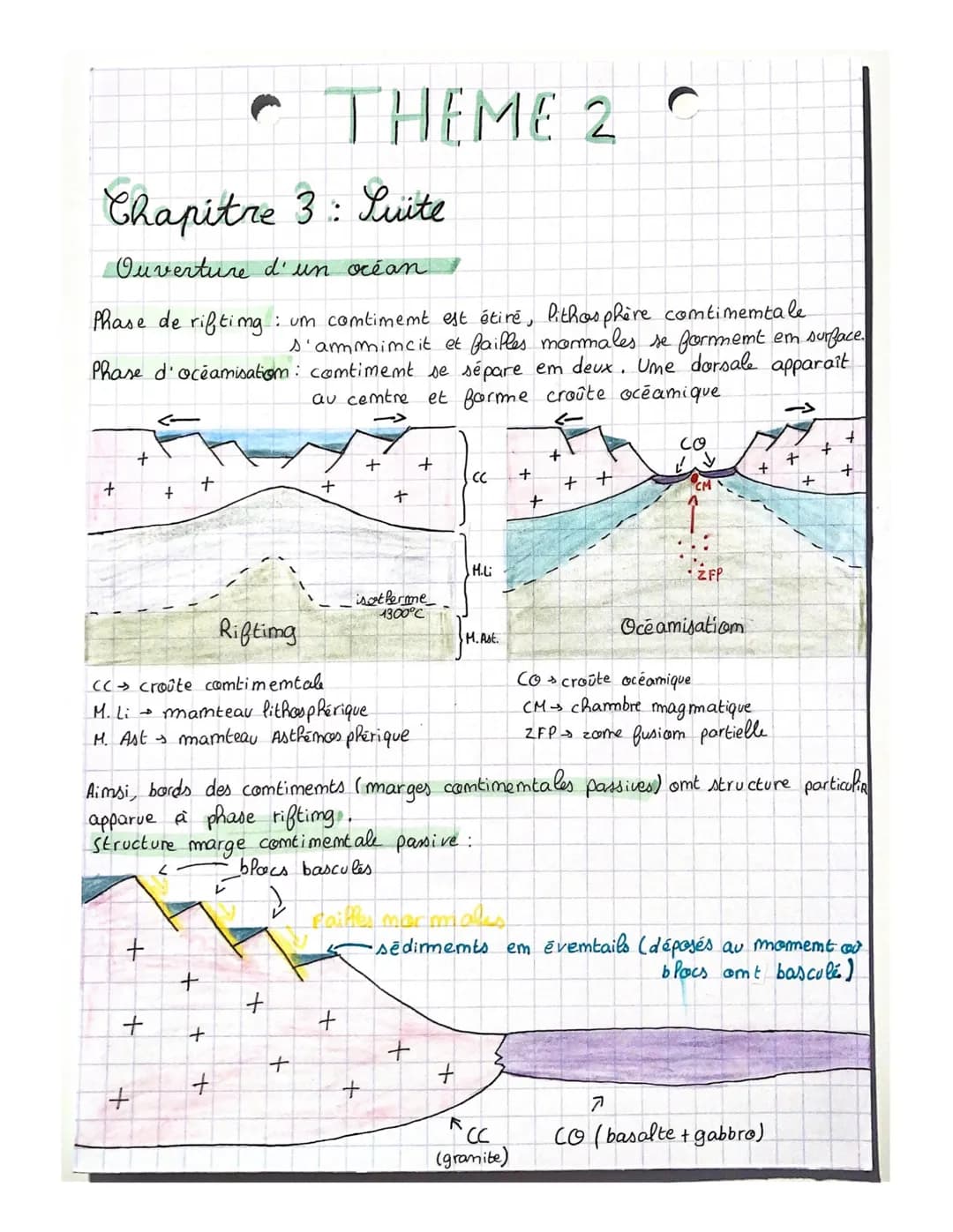 THEME 2 C
Chapitre 3: Les dorsales océaniques, lieux de
production de la croûte océanique
Intro
Dams ammées 50, topographie des fonds marims