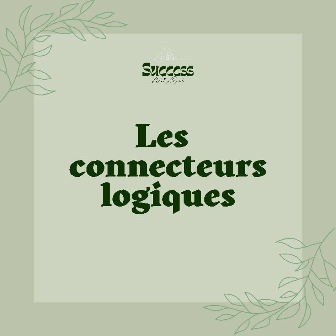 Les connecteurs logiques