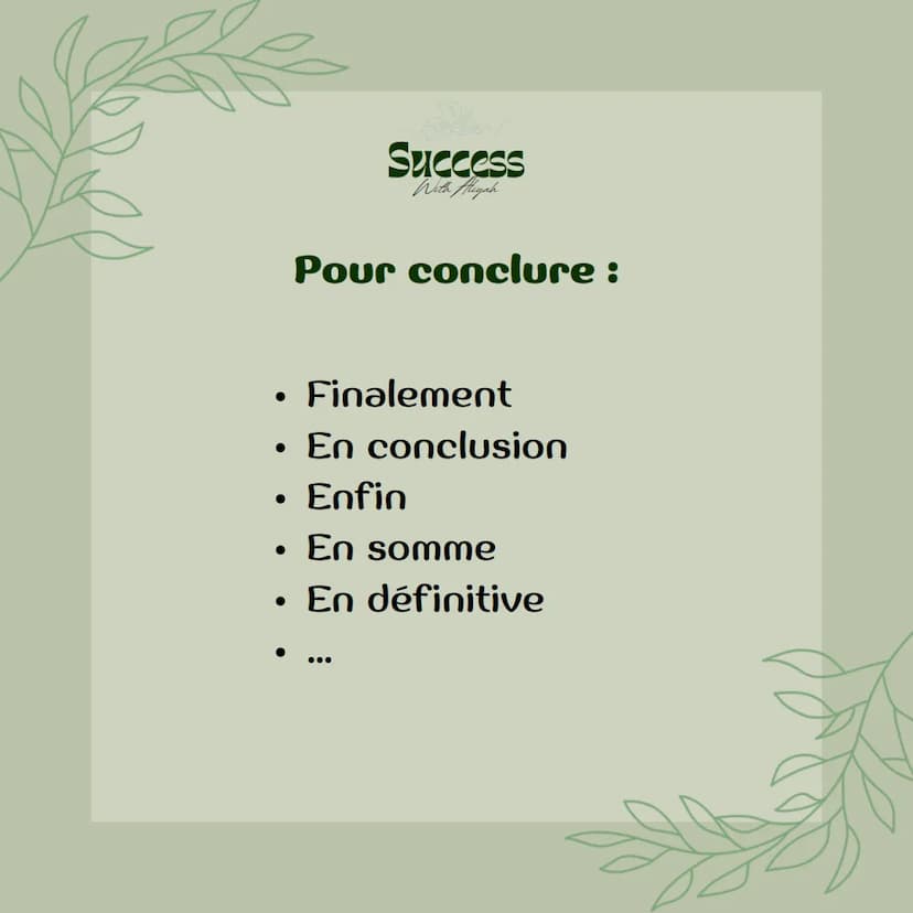 Success
With Aliyah
Les
connecteurs
logiques Success
With Aliyah
Dans un travail
d'argumentation, il sera
absolument nécessaire
d'organiser 