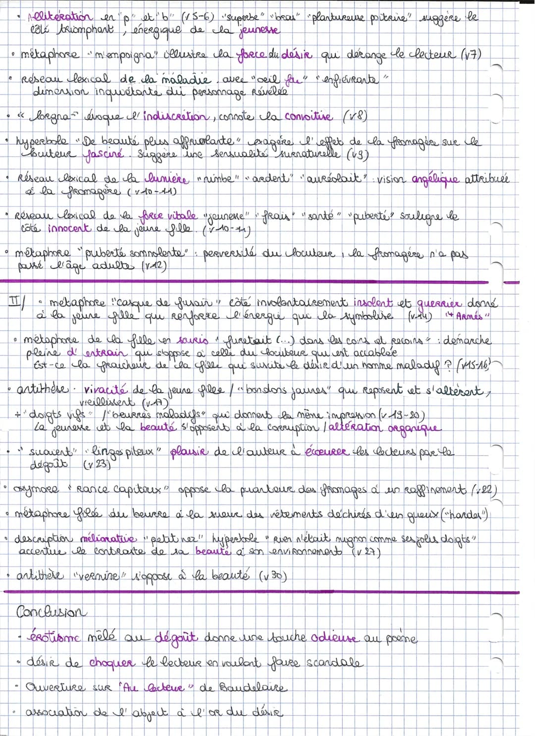 "La belle fromagère", Les NévRoses,
Mouvements
I/ Un Regard inquisiteur et pervers.
(√²4-12)
I/ Sue une beauté immo
IL
introduction
Comment 