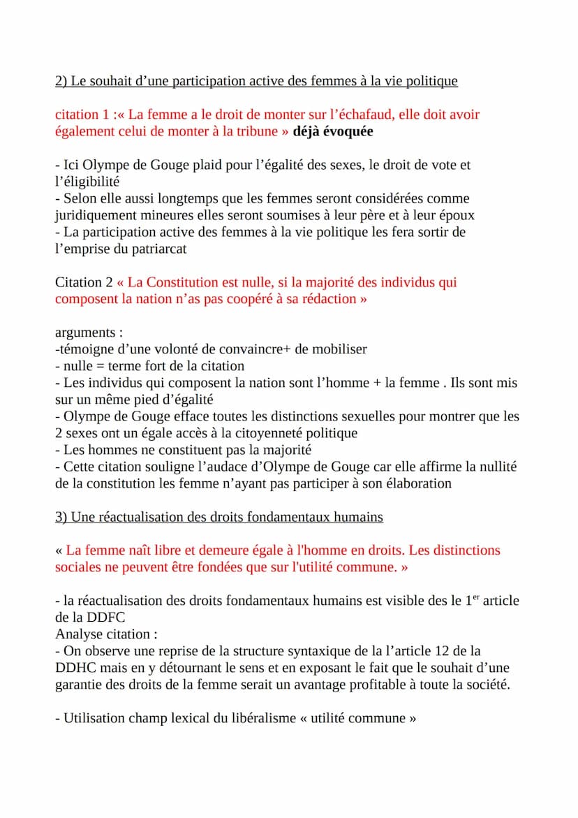 DISSERTATION
OLYMPE DE GOUGES
Parcours écrire et combattre pour
l'égalité
Introduction: En 1791, Olympe de Gouge, femme de lettres, romanciè