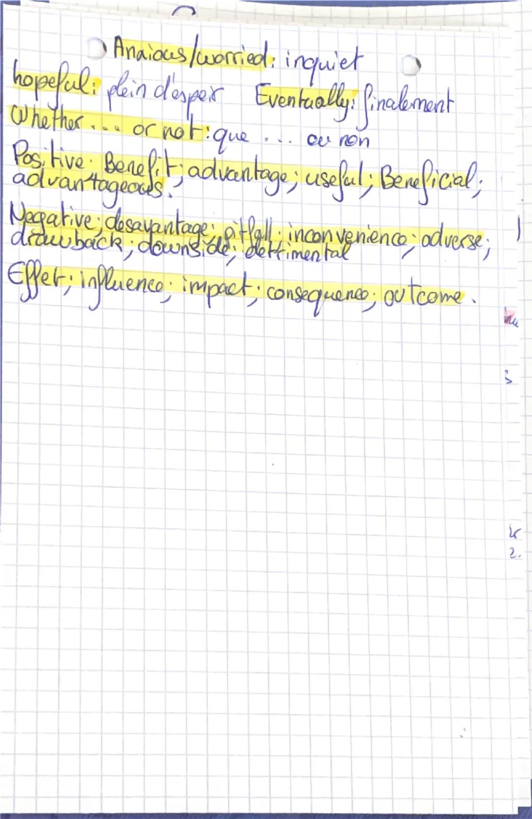 # Connecteur Logique:

to begin: pour commencer
As well as: ainsi que
At the beginning of: au début
Besides: d'ailleurs
in
By the way: soit 