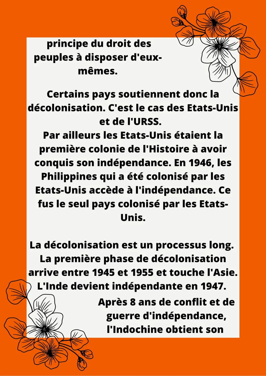 INDÉPENDANCE ET
CONSTRUCTION DE
NOUVEAUX ÉTATS
On va s'intéresse à comment les colonies
sont devenues des états nouveaux et
indépendants.
Un