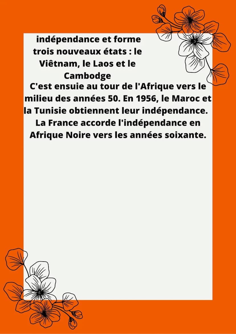 INDÉPENDANCE ET
CONSTRUCTION DE
NOUVEAUX ÉTATS
On va s'intéresse à comment les colonies
sont devenues des états nouveaux et
indépendants.
Un