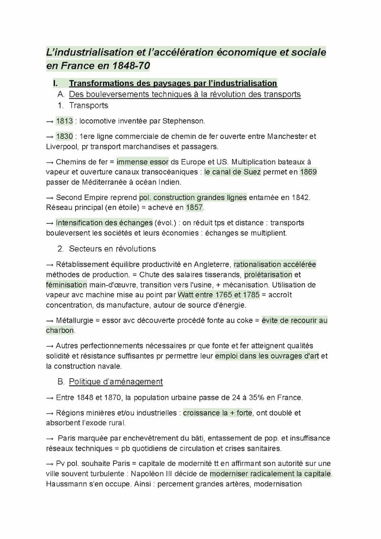 Know Guide de révision  - Histoire (1848-1870) / L'industrialisation et l'accélération économique et sociale en France thumbnail