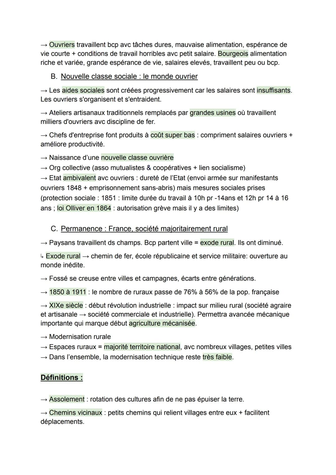 L'industrialisation et l'accélération économique et sociale
en France en 1848-70
I. Transformations des paysages par l’industrialisation
A. 