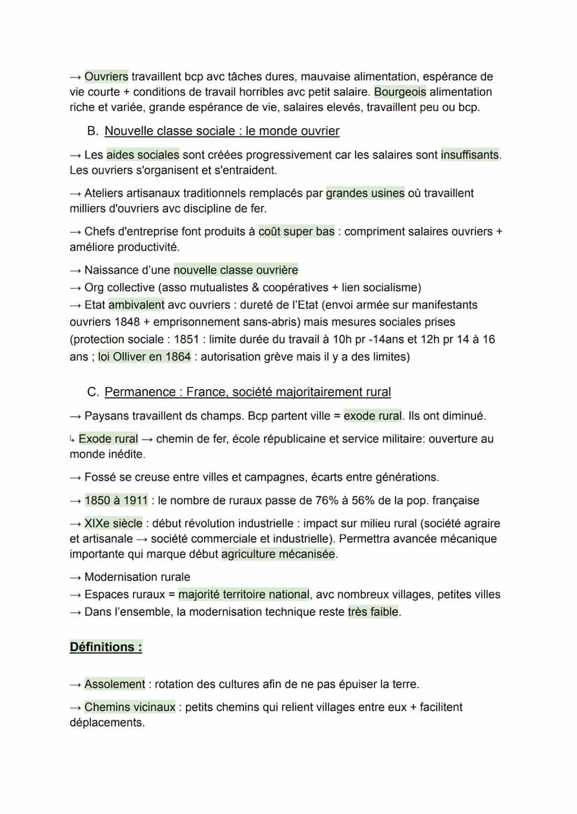 L'industrialisation et l'accélération économique et sociale
en France en 1848-70
I. Transformations des paysages par l’industrialisation
A. 