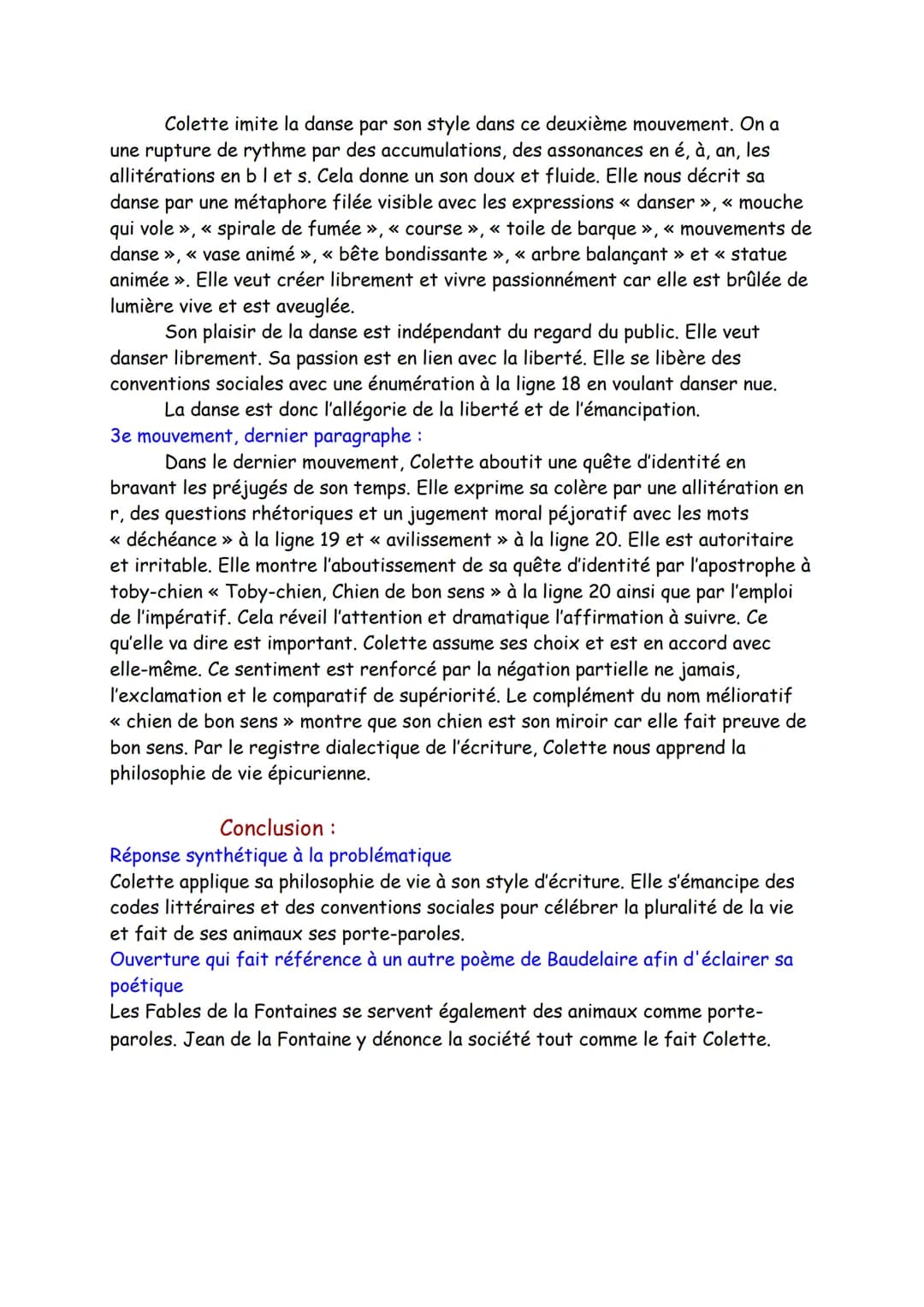 Texte 8
Roman, « Célébrer l'émancipation, condition au bonheur »,
Les Vrilles de la Vigne, Colette, 1934
Intro :
Contexte : Carpe diem est u