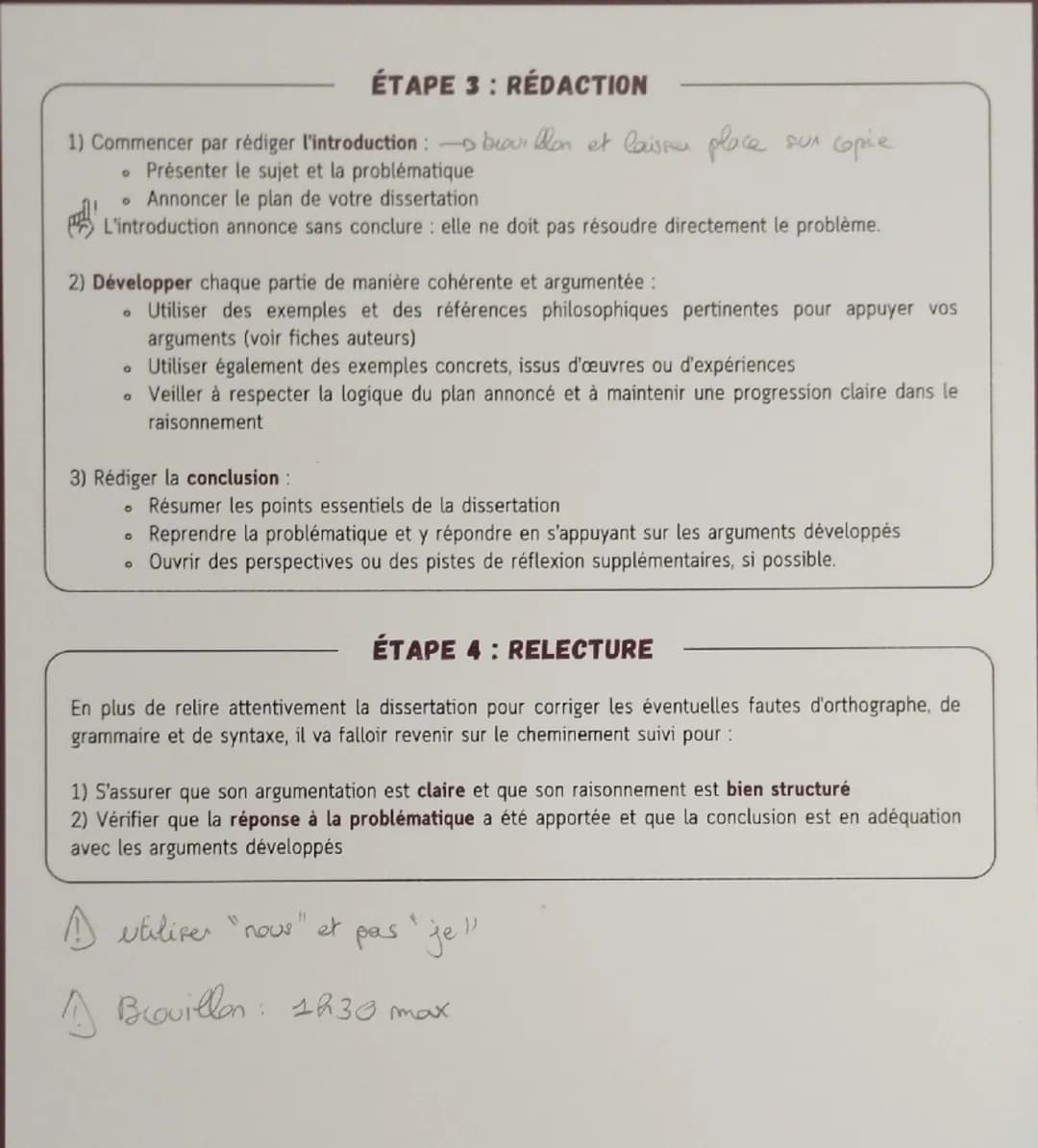 LA DISSERTATION
LA MÉTHODE EN 4 ÉTAPES
ÉTAPE 1: ANALYSE DU SUJET
1) Lire attentivement le sujet de la dissertation
2) Identifier les notions
