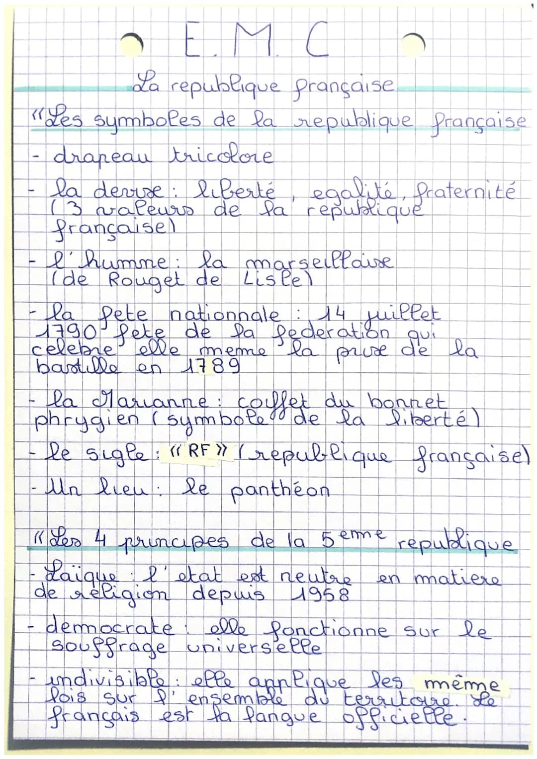 SEM
C
La republique française
"Les symboles de la republique française
drapeau tricolore
1
la devise : liberté
(3 valeurs de la republique
f