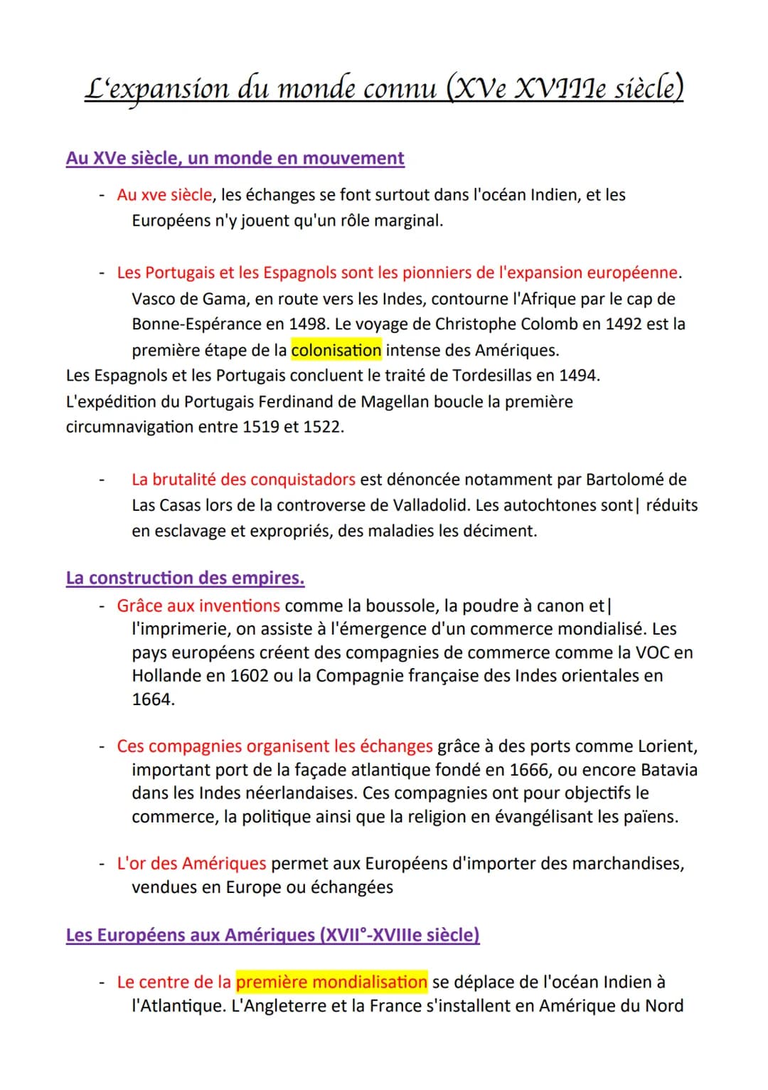 L'expansion du monde connu (XVe XVIIIe siècle)
Au XVe siècle, un monde en mouvement
Au xve siècle, les échanges se font surtout dans l'océan