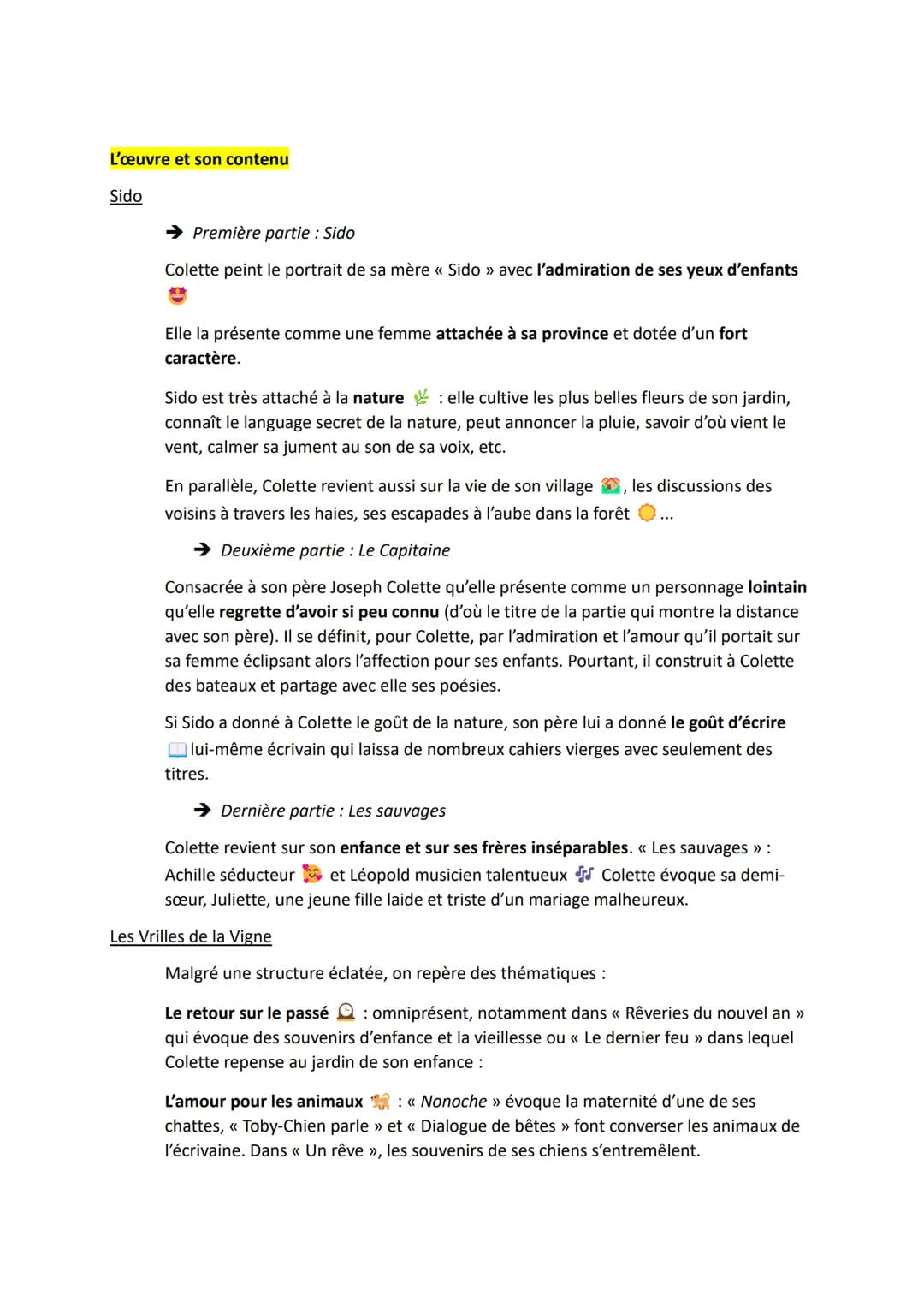 Sido suivi de Les Vrilles de la Vigne
Fiche d'identité :
Auteure Colette
Date Sido (1930) et Les Vrilles de la Vigne (1908)
Mouvement: La « 
