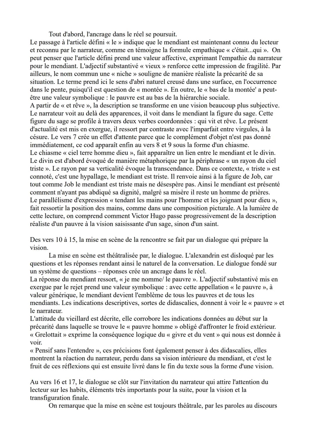 Analyse linéaire Le mendiant Victor Hugo n° 5
Le livre V des Contemplations, est daté de décembre 1854, soit 13 ans après la mort
de Léopold