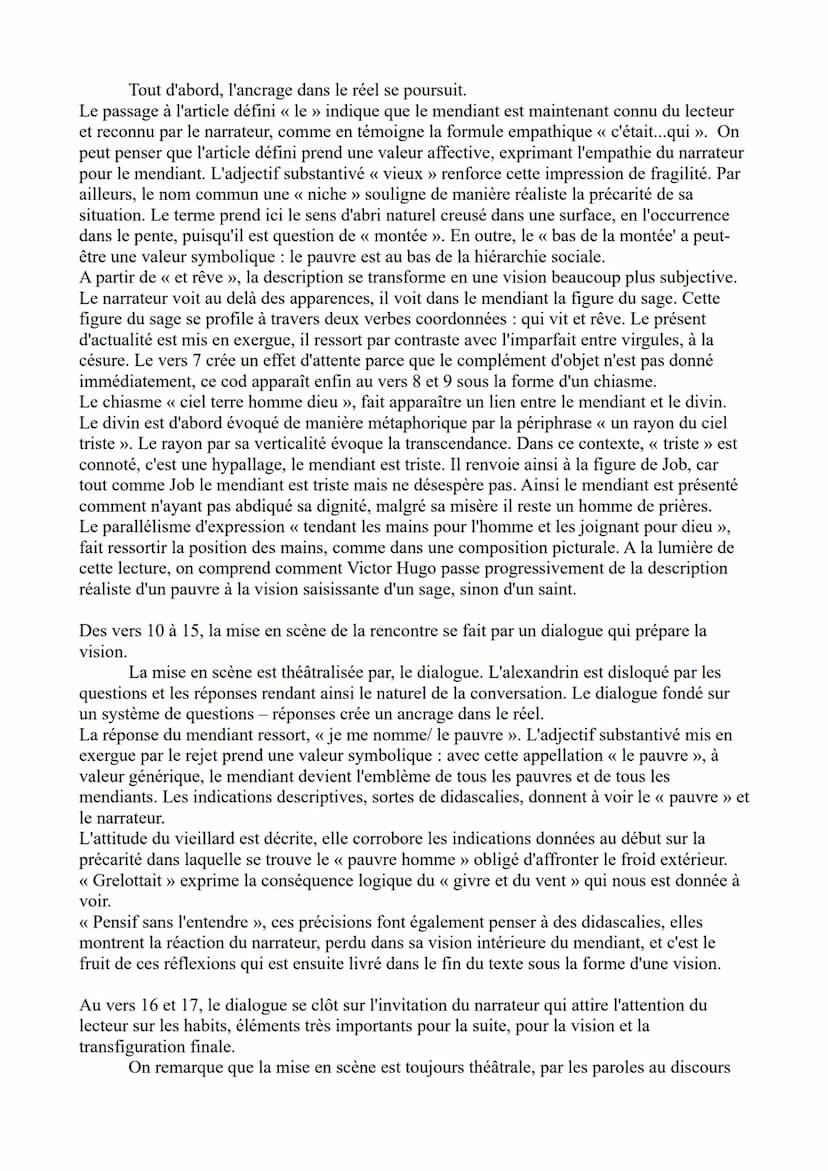 Analyse linéaire Le mendiant Victor Hugo n° 5
Le livre V des Contemplations, est daté de décembre 1854, soit 13 ans après la mort
de Léopold