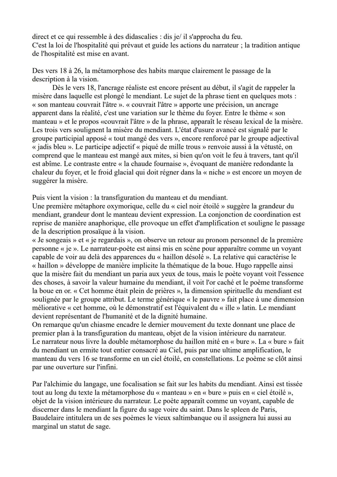 Analyse linéaire Le mendiant Victor Hugo n° 5
Le livre V des Contemplations, est daté de décembre 1854, soit 13 ans après la mort
de Léopold