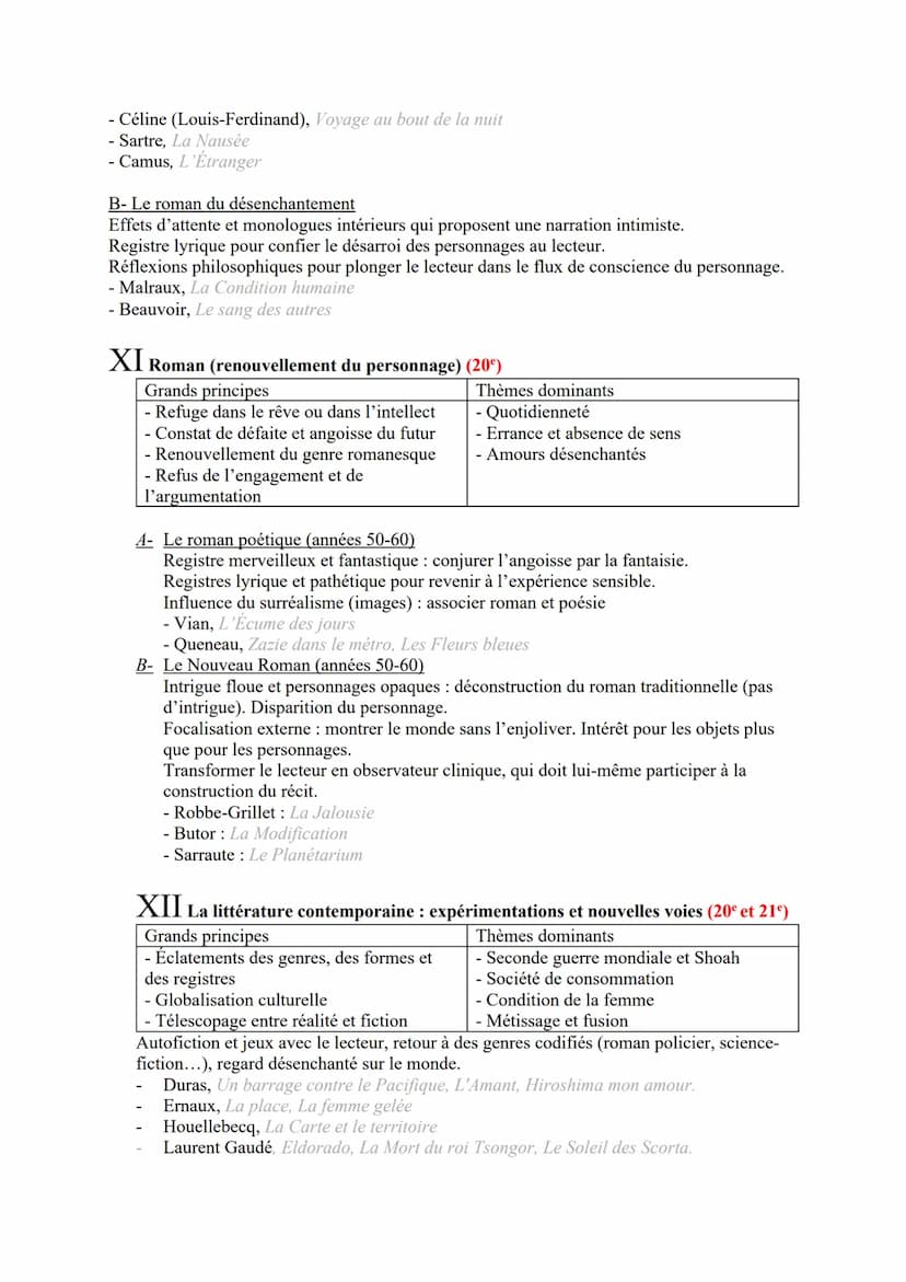 OBJET D'ÉTUDE N°2 : LE ROMAN ET LE RÉCIT DU MOYEN ÂGE
AU XXIe s.
I.
Introduction
<< Le roman est devenu une enquête générale sur l'homme et 
