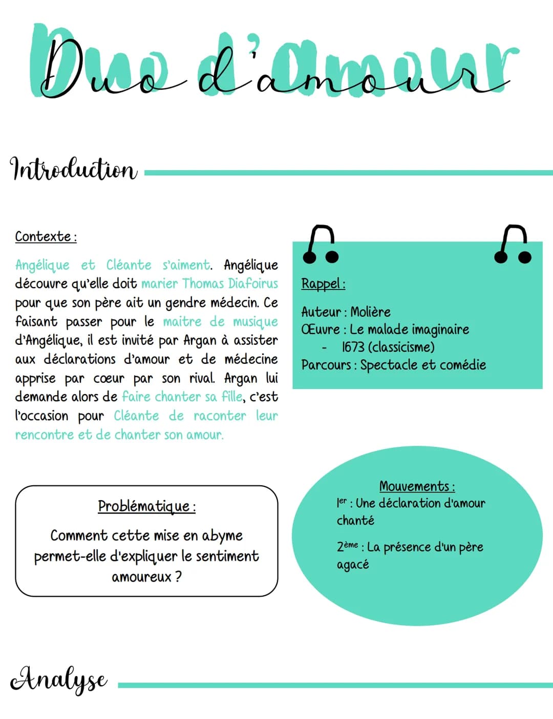 Dia d'amoueat
Introduction
Contexte :
Angélique et Cléante s'aiment. Angélique
découvre qu'elle doit marier Thomas Diafoirus
pour que son pè