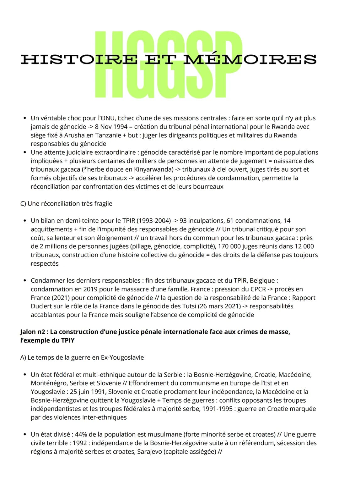 HISTOIRE ET MÉMOIRES
IRE ET MÉM
Introduction: Histoire et mémoires, Histoire et Justice
• Par leurs fréquences, leurs intensités, leurs viol