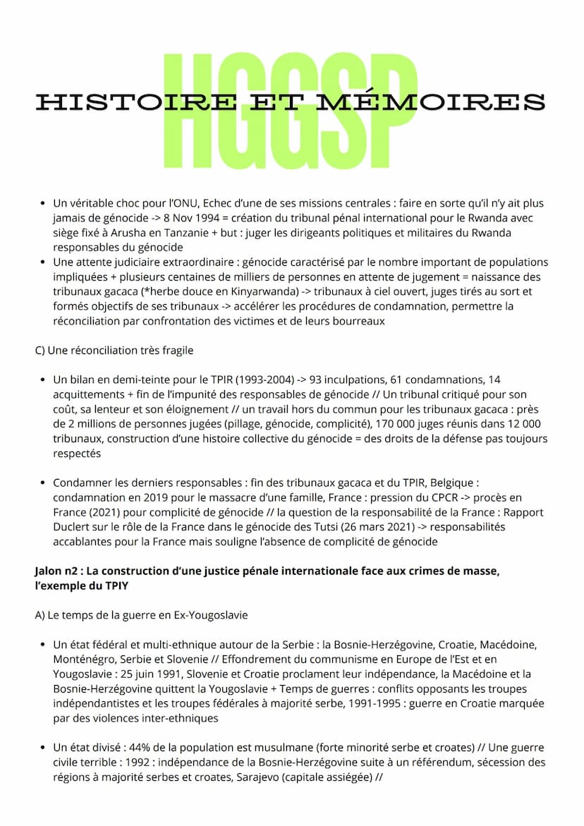 HISTOIRE ET MÉMOIRES
IRE ET MÉM
Introduction: Histoire et mémoires, Histoire et Justice
• Par leurs fréquences, leurs intensités, leurs viol