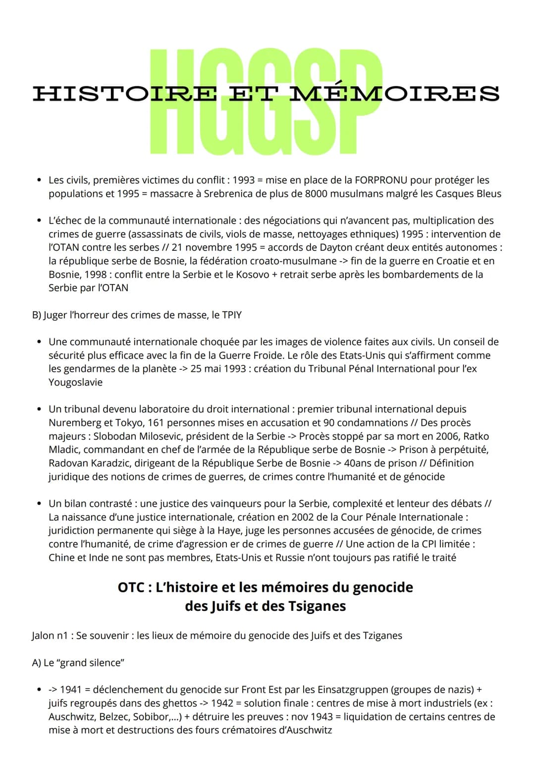HISTOIRE ET MÉMOIRES
IRE ET MÉM
Introduction: Histoire et mémoires, Histoire et Justice
• Par leurs fréquences, leurs intensités, leurs viol