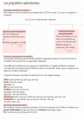 Know Grammaire BAC Français Les propositions subordonées thumbnail