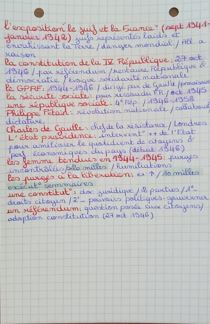 --- OCR Start ---
Définitions d'histoire sur tous les chapitres étudiés. Etre en capacité à rédiger
un paragraphe de quelques lignes (max de