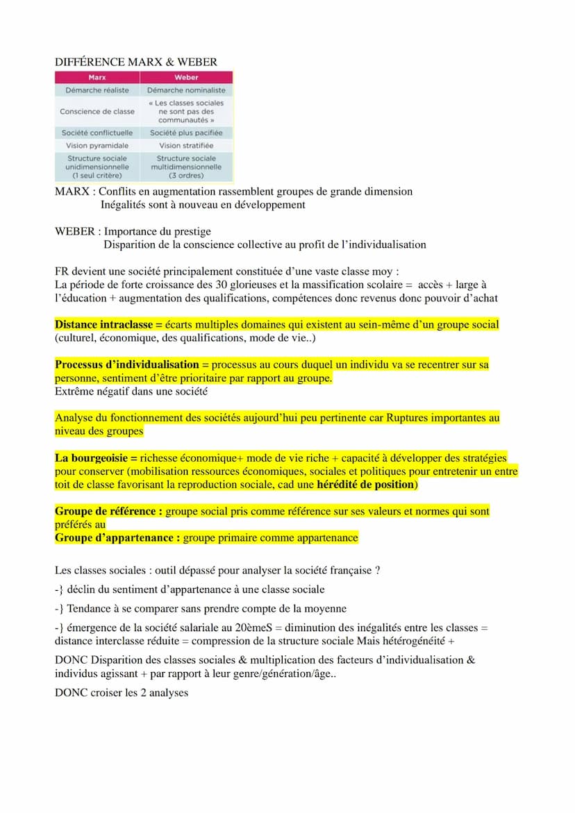 OK
Inégalités = Différences entre individus et groupes sociaux qui se traduisent en terme d'avantages ou
de désavantages qui fondent une hié