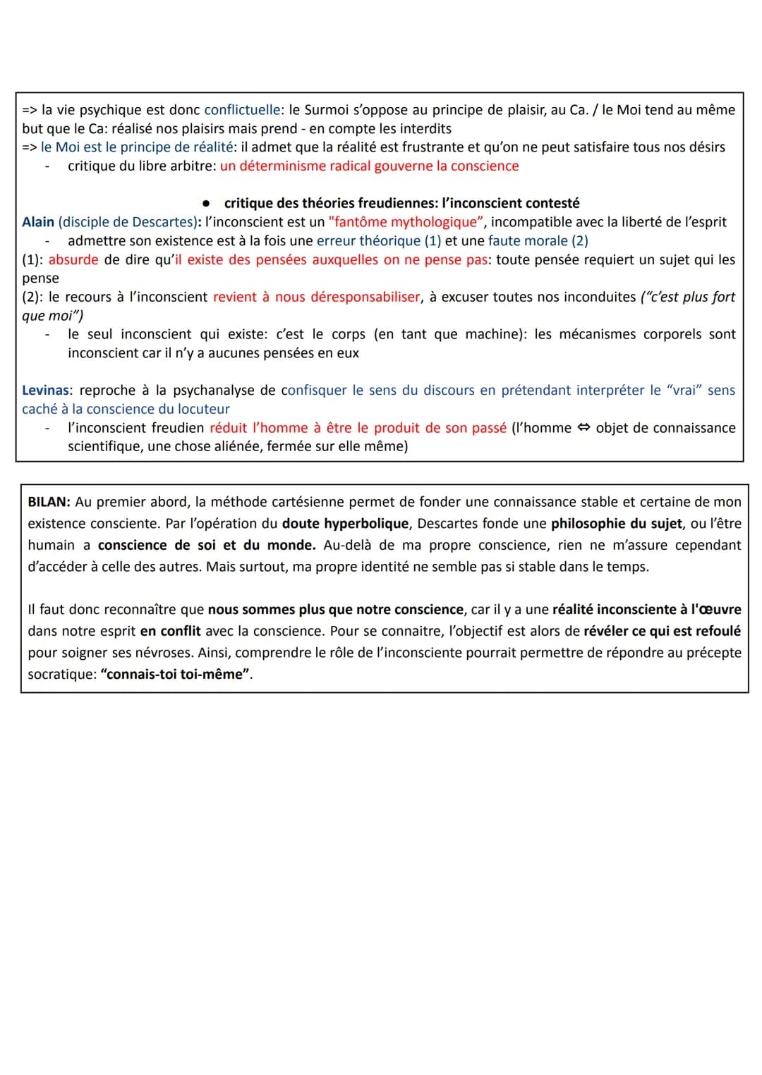 THÈME 3 - partie 2: l'INCONSCIENT
l'activité mentale ne se réduit pas à la conscience
il existe des réalités non consciente qui ont un rôle 