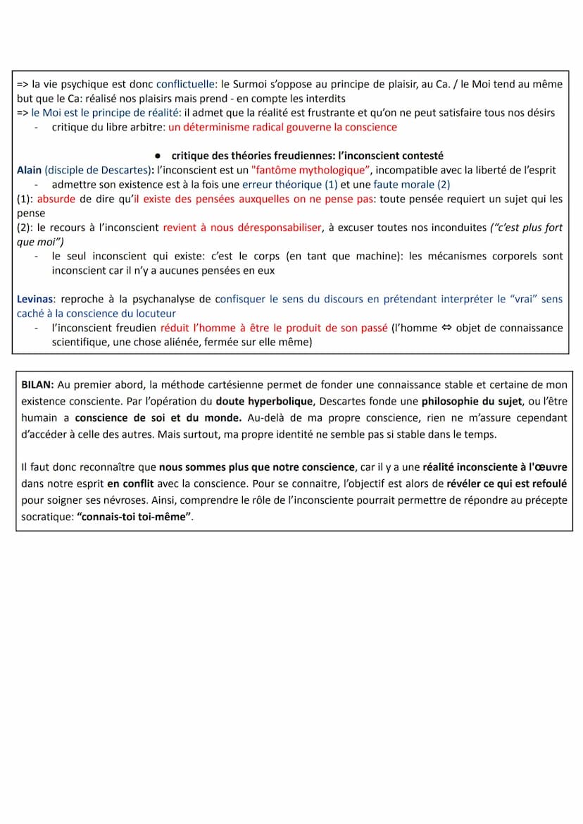 THÈME 3 - partie 2: l'INCONSCIENT
l'activité mentale ne se réduit pas à la conscience
il existe des réalités non consciente qui ont un rôle 