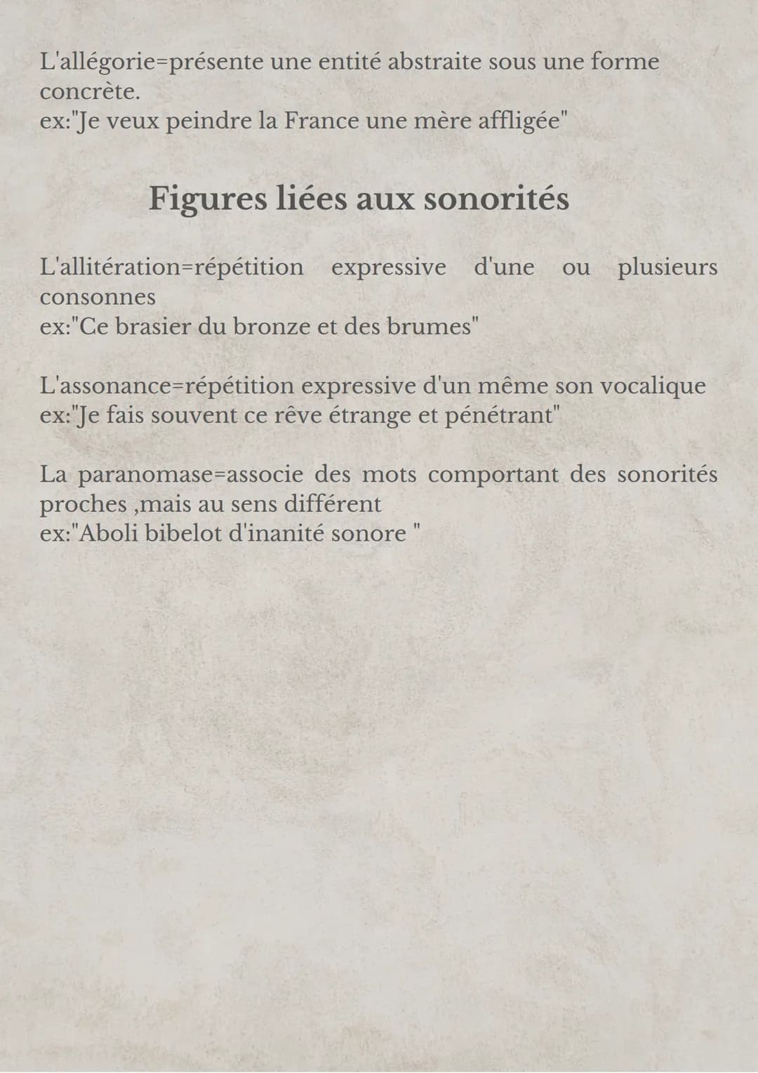 Figures d'insistances
Le parallélisme =reproduit une même construction syntaxique
ex :"présente je vous fuis,absente je vous trouve
D
le chi