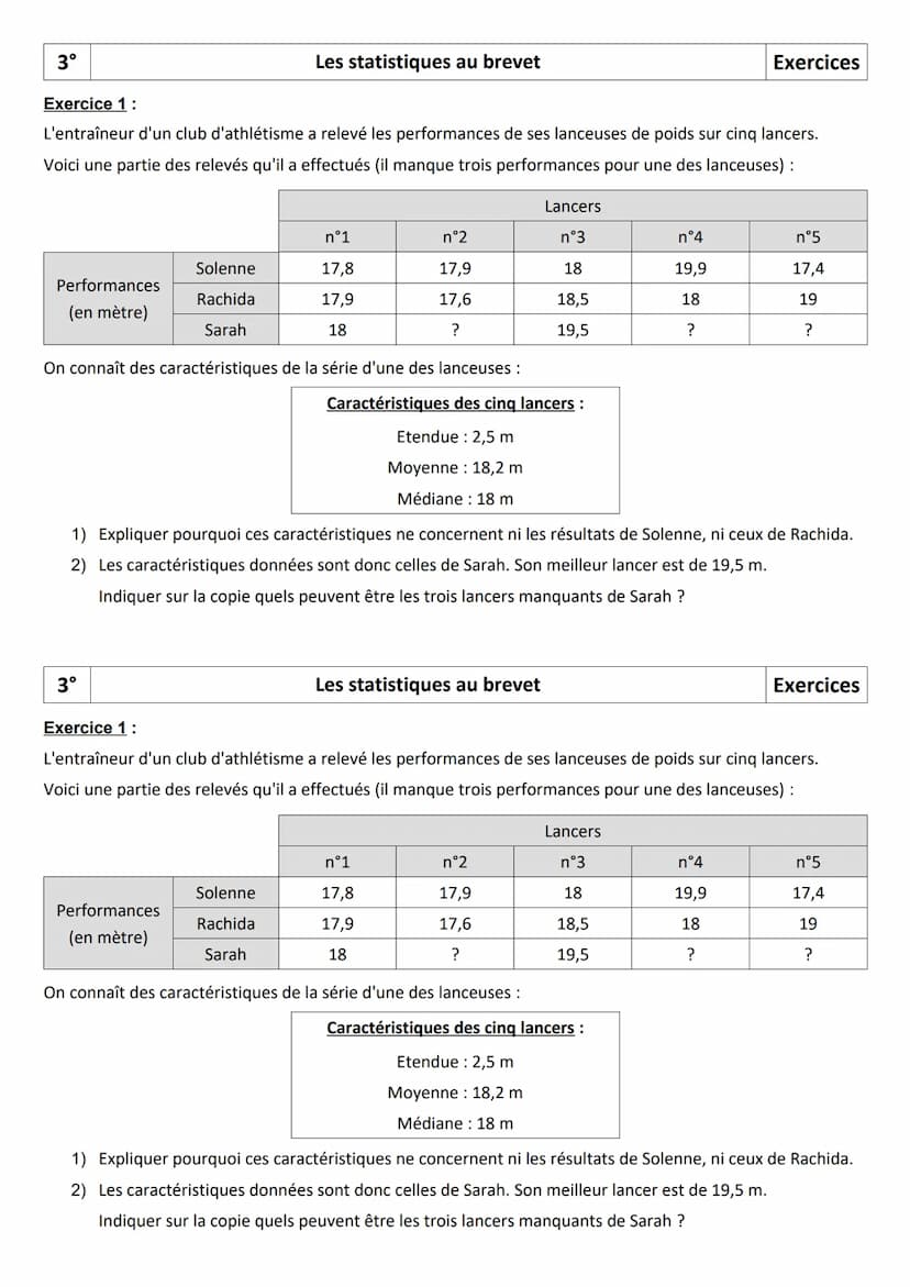 3°
Chapitre 9: Calcul littéral
I) Expression littérale : rappels
Une expression littérale est une expression dans laquelle certains nombres 