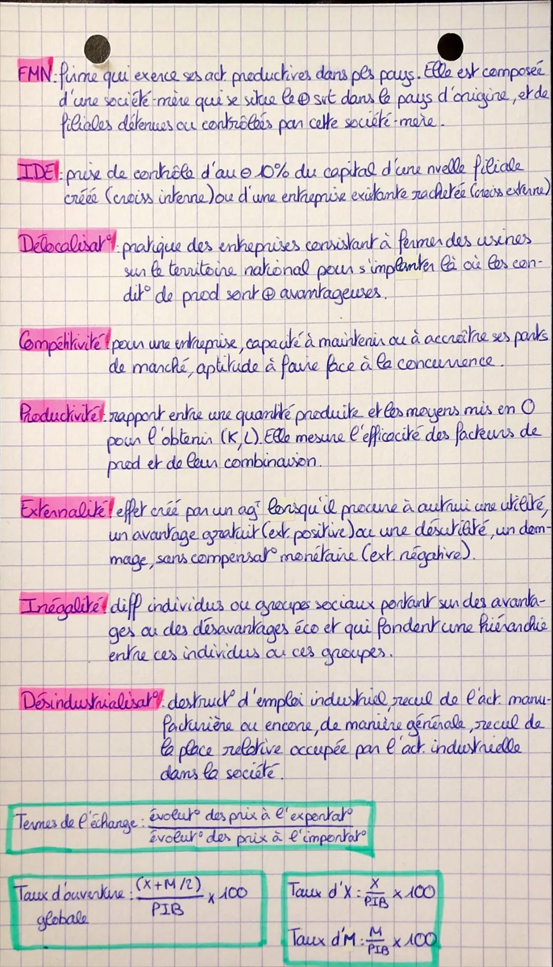 Eco

Quels sont les fondements du commerce interna-
tional et de l'internalisation de la production?

Avantage absolu avantage détenu par un