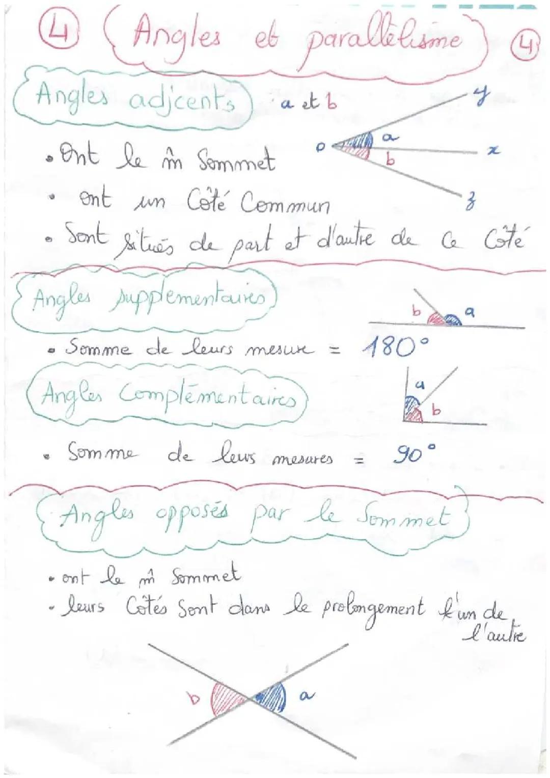 Comprendre les Angles : Opposés, Correspondants et la Somme d'un Triangle