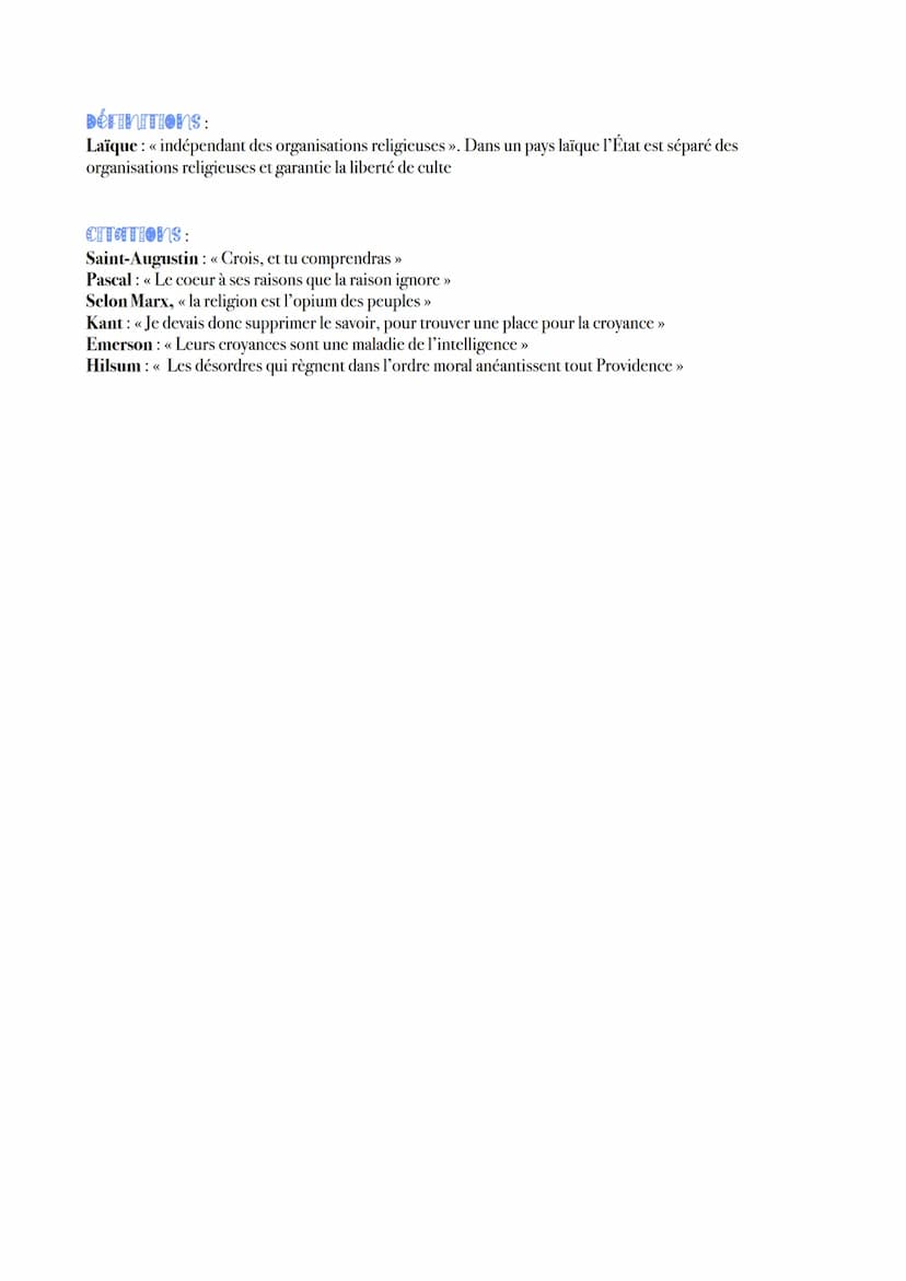 Chapiloo 13
LA RELIGION
Ribic Religion vient du latin « religare » qui signifie « relier ». La philosophie analyse donc la religion comme un
