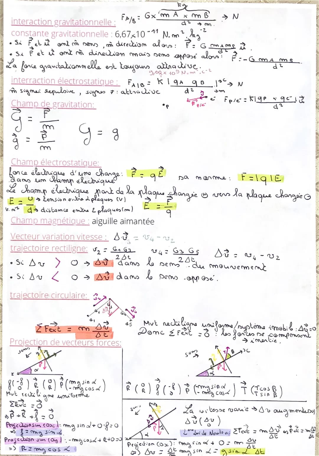 H
quantité de ma ère: n=m/M, n=N/NA, n=pv/M, n=V/Vm, n=c*v
volume molaire: Vm=v/n
concentration molaire: c-n/Vsol, c=Cm/M
concentration mass