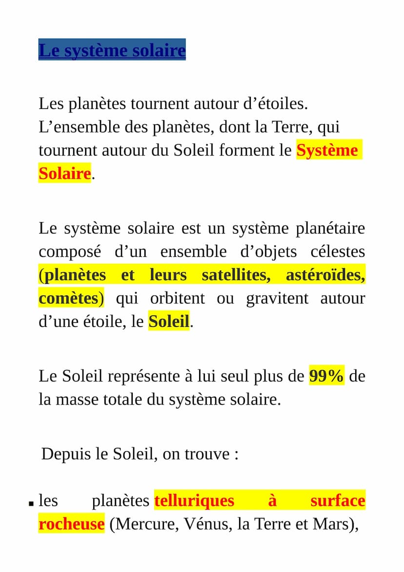 L'Univers et
le système solaire
Naissance et évolution de
l'Univers
Le big bang
L'histoire de l'univers est une longue saga
d'environ 13,7 m