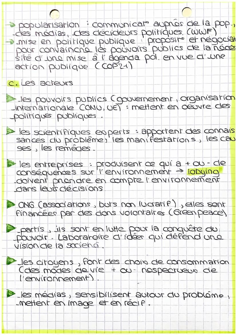 CHAPITRE 5
Quelles actions publiques pour
Enviromen
L'environnement designe le milieu dans lequel
evolve un organisme. Il comprend l'air, Tr